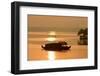 Houseboat at Dusk in Ashtamudi Lake, Kollam, Kerala, India, Asia-Balan Madhavan-Framed Photographic Print