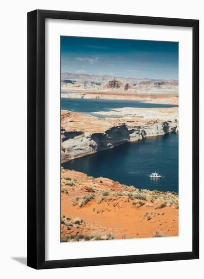Houseboat at Lake Powell, Page Arizona-Vincent James-Framed Photographic Print