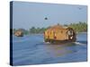 Houseboat for Tourists on the Backwaters, Allepey, Kerala, India, Asia-Tuul-Stretched Canvas