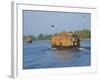 Houseboat for Tourists on the Backwaters, Allepey, Kerala, India, Asia-Tuul-Framed Photographic Print