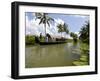 Houseboat in Murinjapuzha, Near Vaikom, Kerala, India-Balan Madhavan-Framed Photographic Print