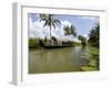 Houseboat in Murinjapuzha, Near Vaikom, Kerala, India-Balan Madhavan-Framed Photographic Print