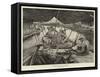Houseboat Life in Kashmir-William Small-Framed Stretched Canvas