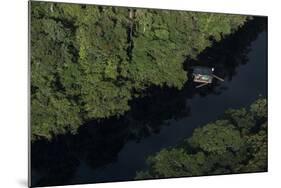 Houseboat on River. Potaro-Siparuni Region. Brazil, Guyana Border, Guyana-Pete Oxford-Mounted Photographic Print