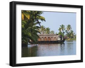 Houseboat on the Backwaters of Kerala, India-Keren Su-Framed Premium Photographic Print