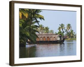 Houseboat on the Backwaters of Kerala, India-Keren Su-Framed Photographic Print