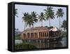 Houseboat on the Backwaters of Kerala, India-Keren Su-Framed Stretched Canvas