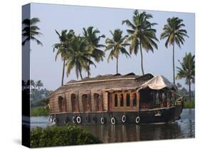 Houseboat on the Backwaters of Kerala, India-Keren Su-Stretched Canvas