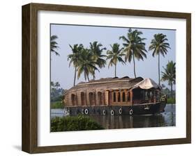 Houseboat on the Backwaters of Kerala, India-Keren Su-Framed Premium Photographic Print