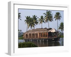 Houseboat on the Backwaters of Kerala, India-Keren Su-Framed Premium Photographic Print