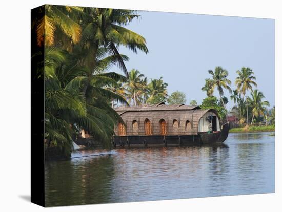 Houseboat on the Backwaters of Kerala, India-Keren Su-Stretched Canvas