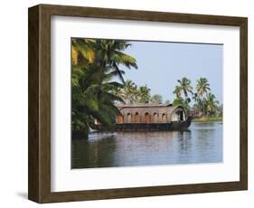 Houseboat on the Backwaters of Kerala, India-Keren Su-Framed Photographic Print