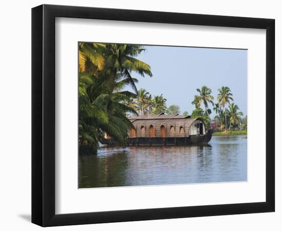 Houseboat on the Backwaters of Kerala, India-Keren Su-Framed Photographic Print