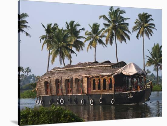Houseboat on the Backwaters of Kerala, India-Keren Su-Stretched Canvas