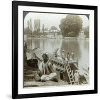 Houseboat Party, Jhelum River, Kashmir, India, C1900s-Underwood & Underwood-Framed Photographic Print