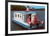 Houseboat with Bathing Beauties-null-Framed Premium Giclee Print