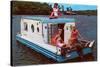 Houseboat with Bathing Beauties-null-Stretched Canvas