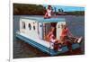 Houseboat with Bathing Beauties-null-Framed Art Print