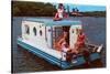 Houseboat with Bathing Beauties-null-Stretched Canvas