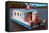 Houseboat with Bathing Beauties-null-Framed Stretched Canvas