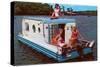 Houseboat with Bathing Beauties-null-Stretched Canvas