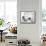 Houseboat-null-Framed Stretched Canvas displayed on a wall