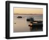 Houseboats at Dawn at Cutty Sark Hotel Marina, Lake Kariba, Zimbabwe, Africa-David Poole-Framed Photographic Print