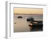 Houseboats at Dawn at Cutty Sark Hotel Marina, Lake Kariba, Zimbabwe, Africa-David Poole-Framed Photographic Print