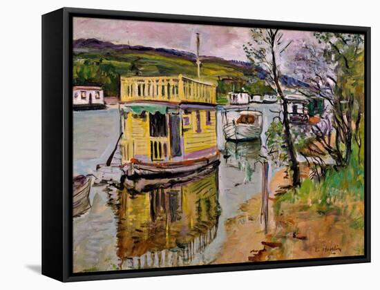 Houseboats, Loch Lomond (Oil on Canvas)-George Leslie Hunter-Framed Stretched Canvas