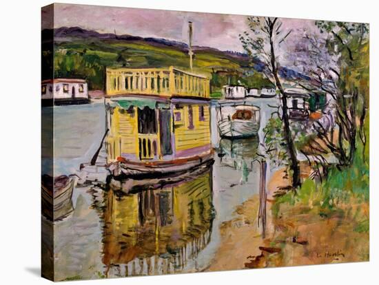 Houseboats, Loch Lomond (Oil on Canvas)-George Leslie Hunter-Stretched Canvas