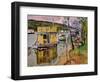 Houseboats, Loch Lomond (Oil on Canvas)-George Leslie Hunter-Framed Giclee Print