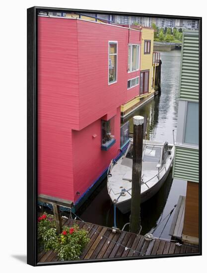 Houseboats on Granville Island, Vancouver, British Columbia, Canada, North America-Richard Cummins-Framed Photographic Print