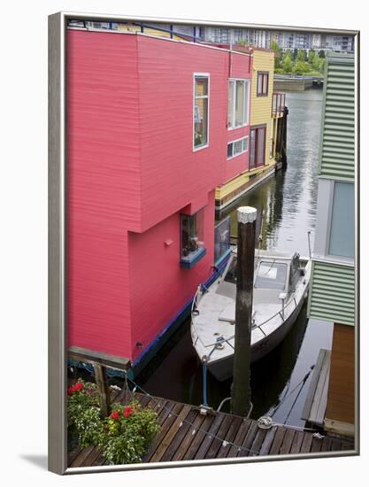 Houseboats on Granville Island, Vancouver, British Columbia, Canada, North America-Richard Cummins-Framed Photographic Print