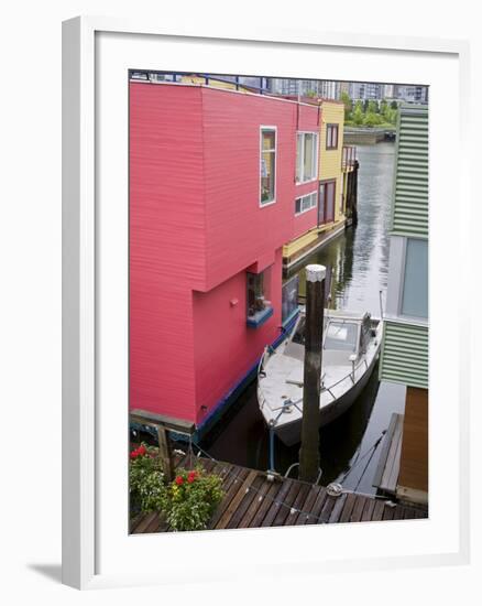 Houseboats on Granville Island, Vancouver, British Columbia, Canada, North America-Richard Cummins-Framed Photographic Print