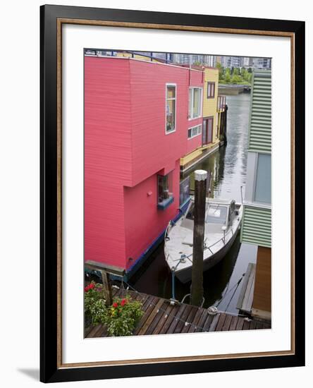 Houseboats on Granville Island, Vancouver, British Columbia, Canada, North America-Richard Cummins-Framed Photographic Print