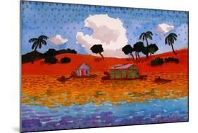 Houseboats on the Amazon River-John Newcomb-Mounted Giclee Print