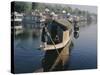 Houseboats on the Lake at Srinagar, Kashmir, Jammu and Kashmir State, India-Christina Gascoigne-Stretched Canvas