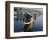 Houseboats on the Lake at Srinagar, Kashmir, Jammu and Kashmir State, India-Christina Gascoigne-Framed Photographic Print