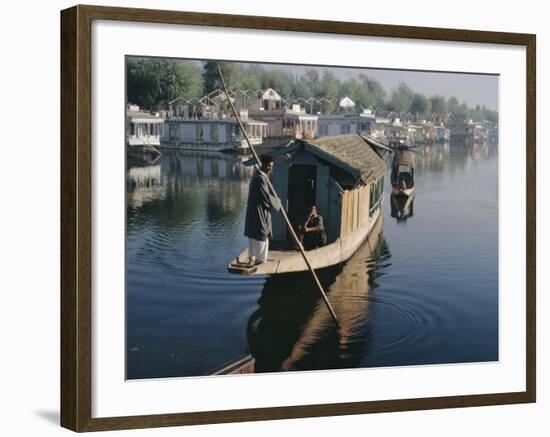 Houseboats on the Lake at Srinagar, Kashmir, Jammu and Kashmir State, India-Christina Gascoigne-Framed Photographic Print