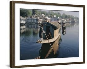 Houseboats on the Lake at Srinagar, Kashmir, Jammu and Kashmir State, India-Christina Gascoigne-Framed Photographic Print
