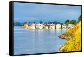 Houseboats-Anton Foltin-Framed Stretched Canvas