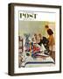 "Housecall," Saturday Evening Post Cover, February 27, 1960-George Hughes-Framed Giclee Print