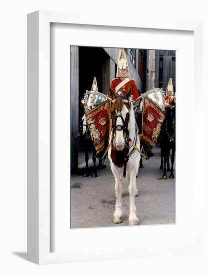 Household Cavalry Blues & Royals Drum horse-Associated Newspapers-Framed Photo