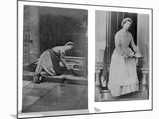 Household Maid (B/W Photo)-English Photographer-Mounted Giclee Print