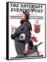 "Housekeeper" Saturday Evening Post Cover, March 27,1920-Norman Rockwell-Framed Stretched Canvas