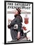 "Housekeeper" Saturday Evening Post Cover, March 27,1920-Norman Rockwell-Framed Giclee Print