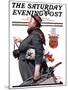 "Housekeeper" Saturday Evening Post Cover, March 27,1920-Norman Rockwell-Mounted Giclee Print