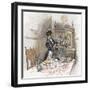 Housemaid Decorating the Table with a Vase of Flowers-null-Framed Giclee Print