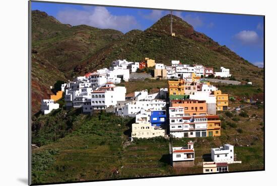 Houses Above the Town on a Mountainside, San Andres, Tenerife, Canary Islands, 2007-Peter Thompson-Mounted Photographic Print