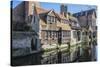 Houses Along a Channel, Historic Center of Bruges, UNESCO World Heritage Site, Belgium, Europe-G&M-Stretched Canvas